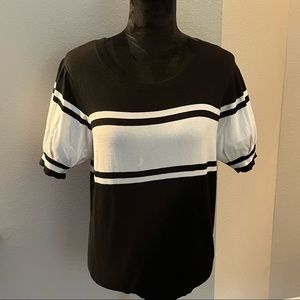 JOSEPH A
Small Short-Sleeve Striped Sweater